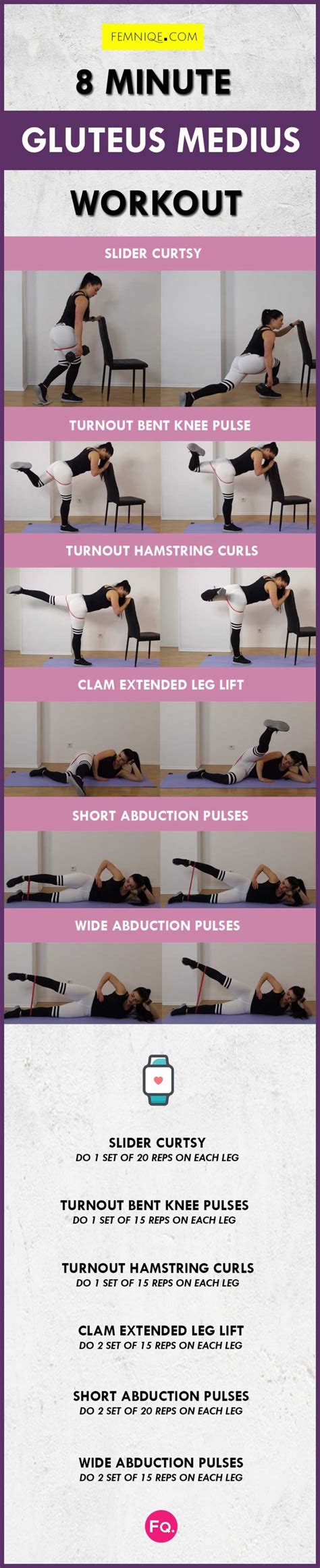 Gluteus Medius Exercises: 8 Minute To Rounder & Bigger Glute Curves ...