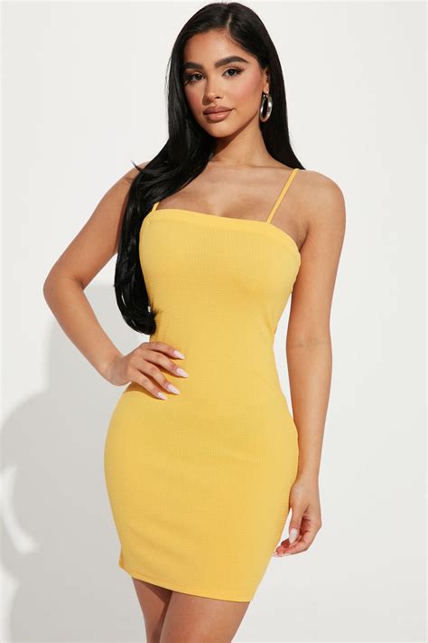 Jessika Mini Dress Yellow Fashion Nova Dresses Fashion Nova