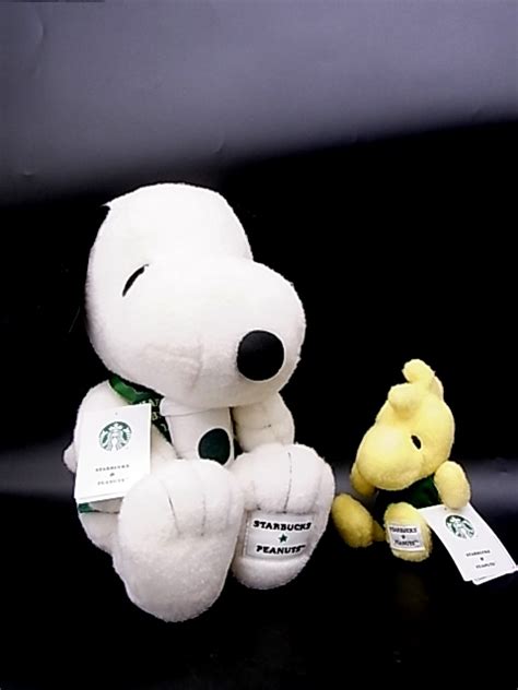 【未使用】h0558 Starbucks Peanuts スターバックス ぬいぐるみ グリーンエプロン Snoopy L