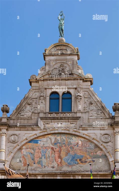 Royal Dutch Theater Facade With Mural Ghent East Flanders Flanders