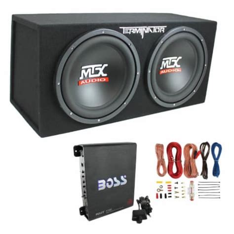 Mtx Tne D W Dual Loaded Car Subwoofer And Boss W Amplifier