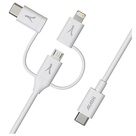 Akashi C Ble Eco En Usb C Vers Usb C Lightning Micro Usb M