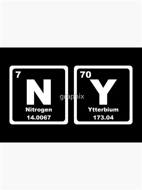 NY Periodic Table Poster By Graphix Redbubble