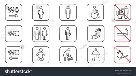 Toilet Sign Icons Images Stock Photos Vectors Shutterstock