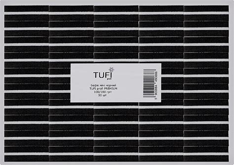 Tufi Profi Mini Nail Buffer 100 180 Grit 50 Pcs Black Makeup Ie