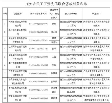 人社部公布一批拖欠农民工工资失信联合惩戒对象名单 四川手机报读者讨论区 麻辣社区