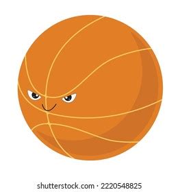 Basketball Ball Cute Ball Funny Face Stock Vector (Royalty Free ...