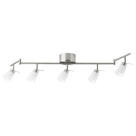 TIDIG ceiling light with 5 spotlights, nickel plated - IKEA US