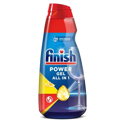 Гель для посудомоечных машин Finish All in One Чистота до блеска лимон ...