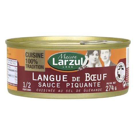 Larzul Langue De Boeuf Sauce Piquante La Boite 274 G