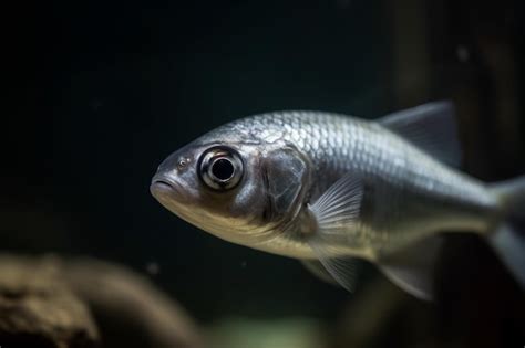 Premium Photo Closeup Shot Of A Small Silver And Grey Fish In The