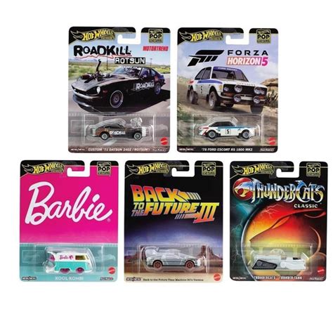 Hot Wheels Set X5 Pop Culture Playmaniac