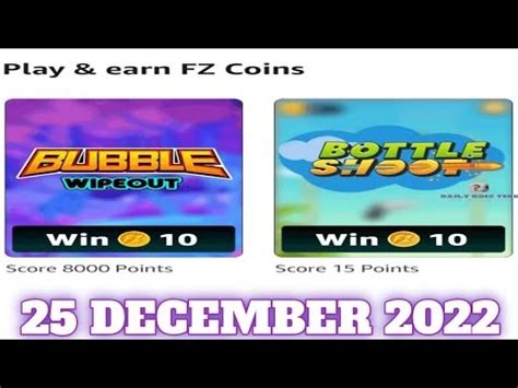 Amazon Play And Earn FZ Coins Quiz Answers Today 25 December 2022