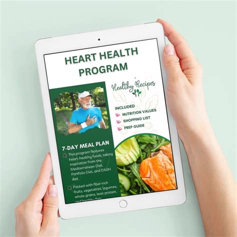 Heart Healthy Diet Weekly Meal Plan Printable Cardiac Diet Rich In