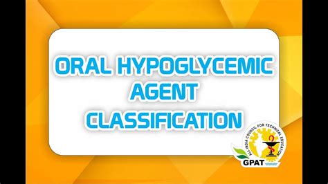 Oral Hypoglycemic Agent Classification Pharmacology Gpat