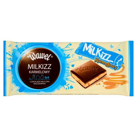 Wawel Milkizz Karmelowy Czekolada Mleczna Nadziewana 100 G Kalorie