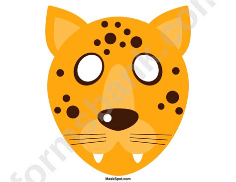 Cheetah Mask Template Color Printable Pdf Download