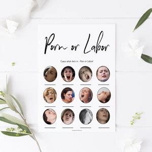Porn Or Labor Game Printable Baby Shower Games Labor Or Porn Porn Or Labour Baby Shower
