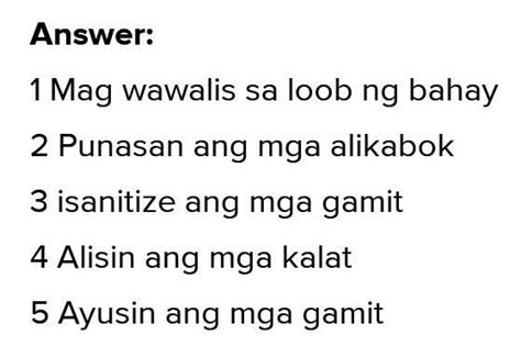 A Gawain Sa Pagkatuto Bilang Gumawa Ng Limang Pangungusap Kung Paano