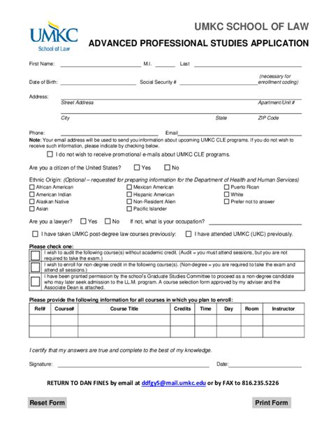 Fillable Online Law Umkc J D Application Instructions Umkc School Of