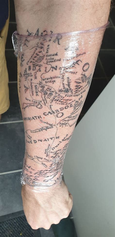 Lord of the Rings Tattoo Middle Earth Map | Lord of the rings tattoo ...