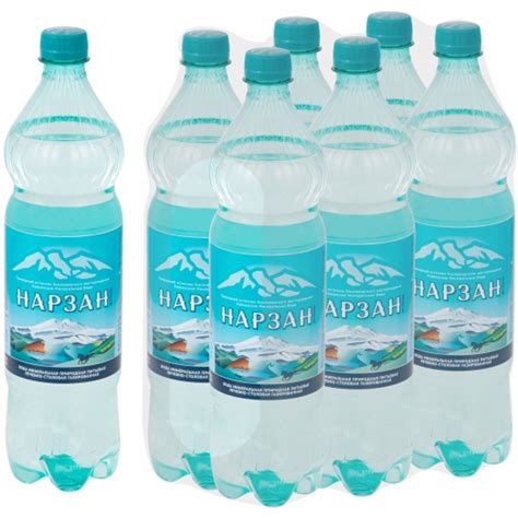 Вода минеральная газированная Нарзан 1,5л ПЭТ (6 штук в упаковке ...