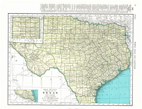 Vintage Texas State Map 14x11 Map From 1944 United States Etsy