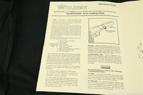 Wildey Milford Survivor Model 475 Wildey Mag 10in Semi Automatic