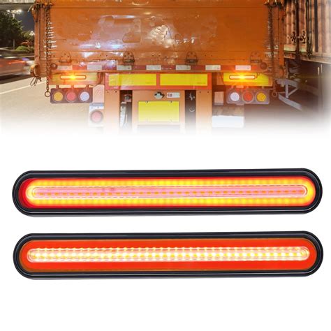 Biqing Pcs Inch Led Trailer Tail Light Bar Universal V Led