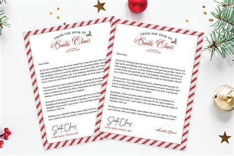 Free Printable Letter From Santa Template Favorite Printables