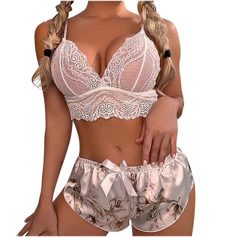 Virmaxy Sexy Lingerie Outfits For Women Lace Sexy Bra And Panty Sets