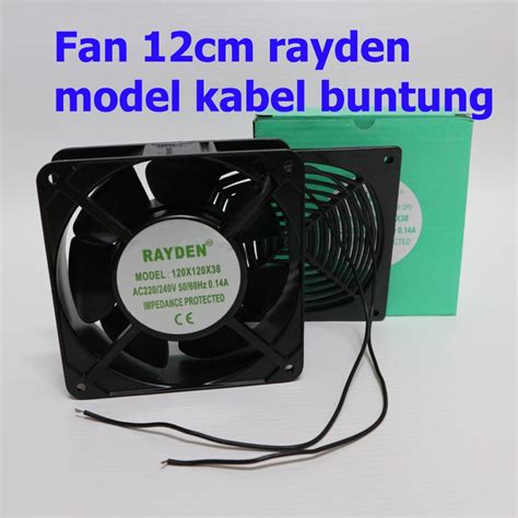 Jual Kipas Pendingin 12cm Rayden AC 220v Kabel Buntung Cooling Fan