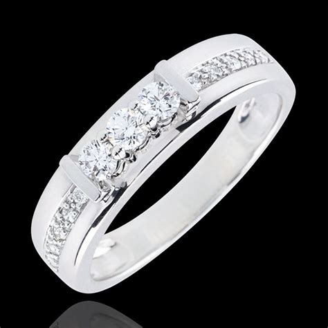 Bague Trilogie H Rine Or Blanc Carats Wei Gold Ring Verlobung