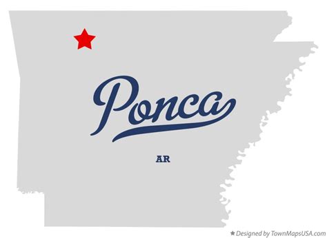 Map of Ponca, AR, Arkansas