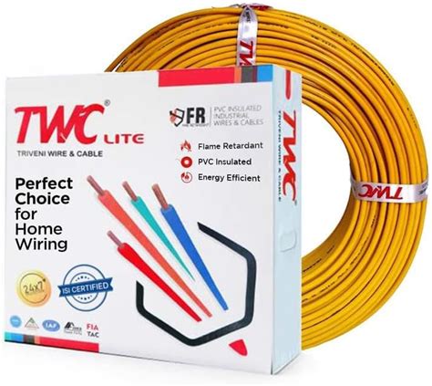 Twc Lite Single Core Electrical Wire Yellow Meter Sq Mm Pvc