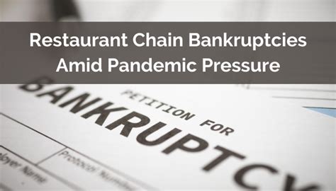Restaurant Chain Bankruptcies Amid Pandemic Pressure - Food Institute Focus