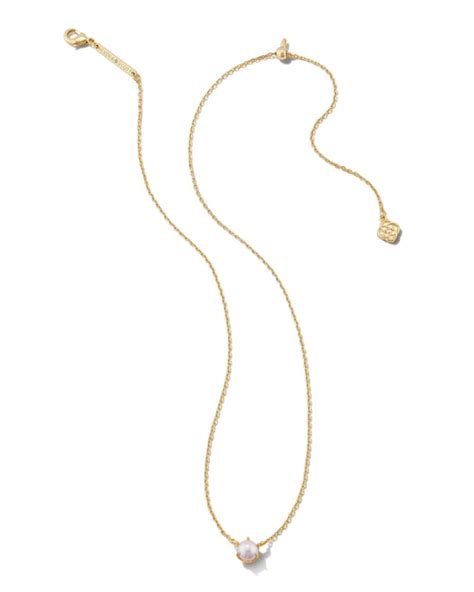 Ashton Gold Pendant Necklace In Freshwater Cultured Pearl Kendra Scott