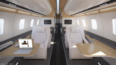 Private jet interior design on Behance