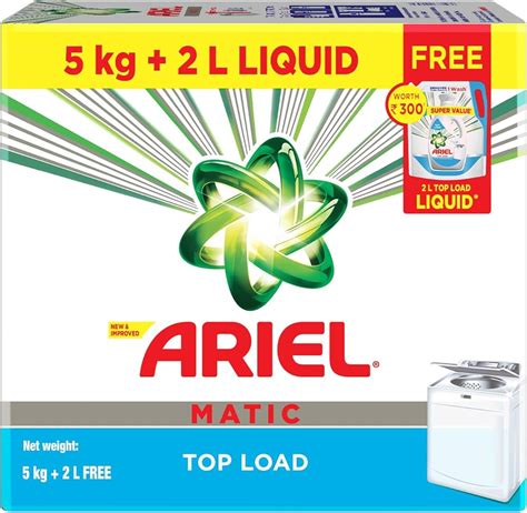 Ariel Matic Top Load Detergent Powder 5kg Ariel Matic Top Load 2L