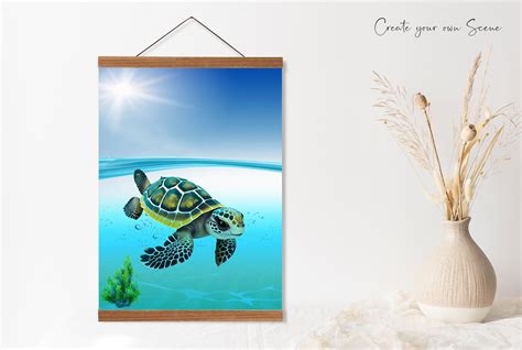 Colorful Watercolor Sea Turtles - Design Cuts