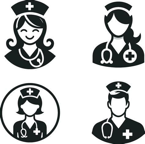 Nurse Logo set on white background 47496219 Vector Art at Vecteezy