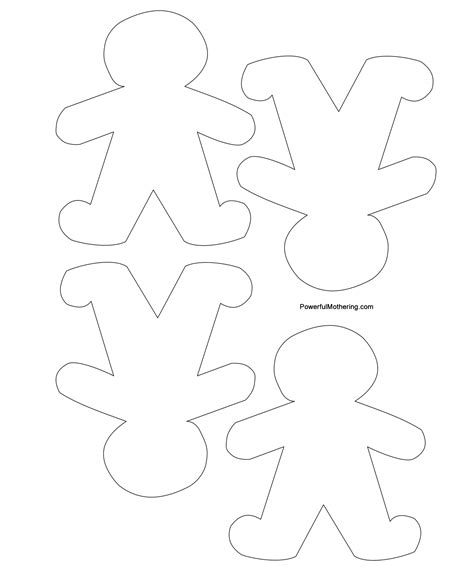 Pdf Gingerbread Man Template Printable | PDF Template