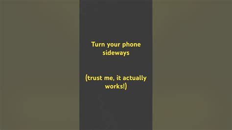 Turn Your Phone Sideways Youtube