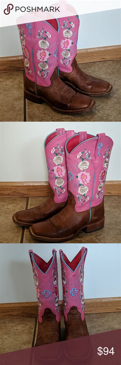 Macie Bean Pink Floral Cowgirl Western Boots Sz 4 Western Boots