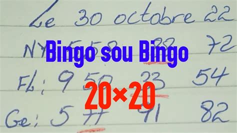 Boul Cho Pou Tiraj Jodi A 30 Octobre 2022 Mariage Lotto4 Bingo 92