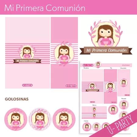 Kit Imprimible Mi Primera Comuni N Nena Personalizado En Venta En Mar