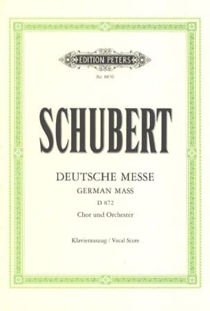 SCHUBERT Deutsche Messe D 872 Partition Di Arezzo Fr