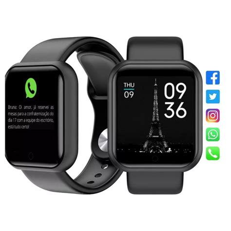 Smartwatch D Rel Gio Colocar Foto Tela Hd Y Bluetooth