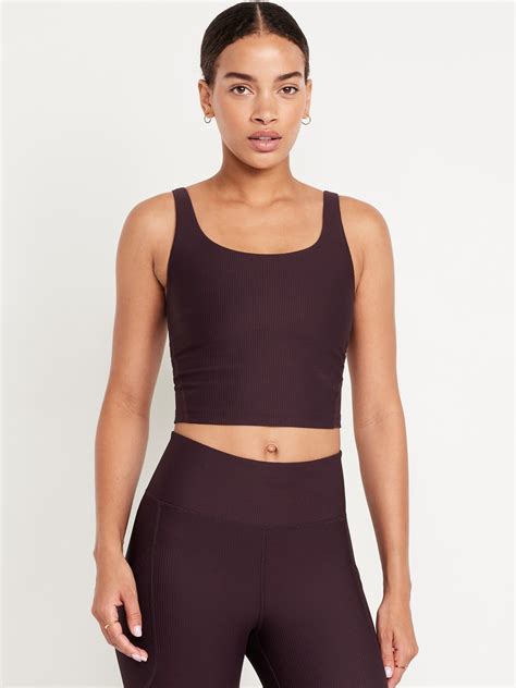 Light Support Powersoft Longline Sports Bra Old Navy