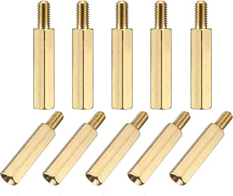 Uxcell M3x18mm6mm Male Female Brass Hex Pcb Motherboard Spacer Standoff For Fpv